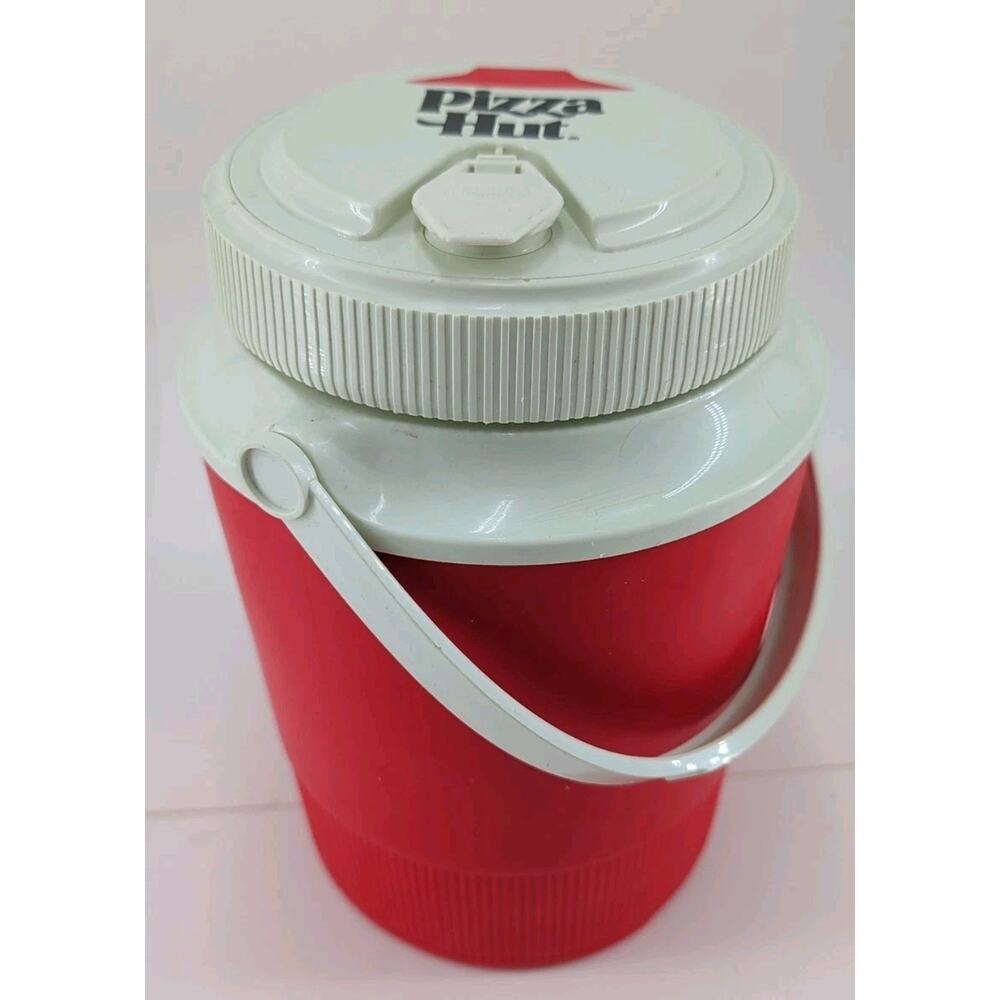 Vintage GOTT 1980's Pizza Hut Logo Half Gallon Red Water Cooler Jug Restaurant